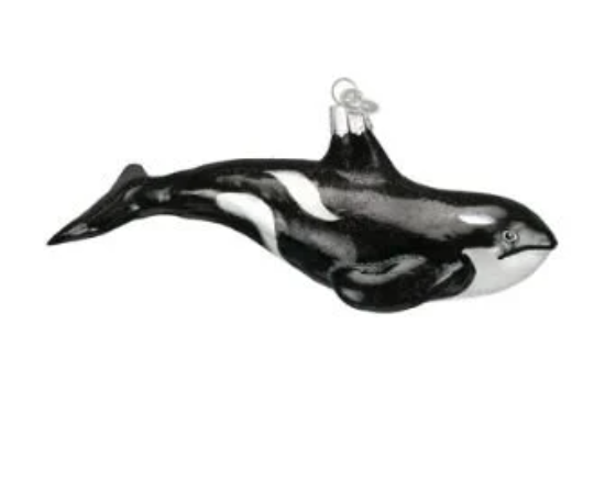 Orca Whale Old World Christmas Ornament