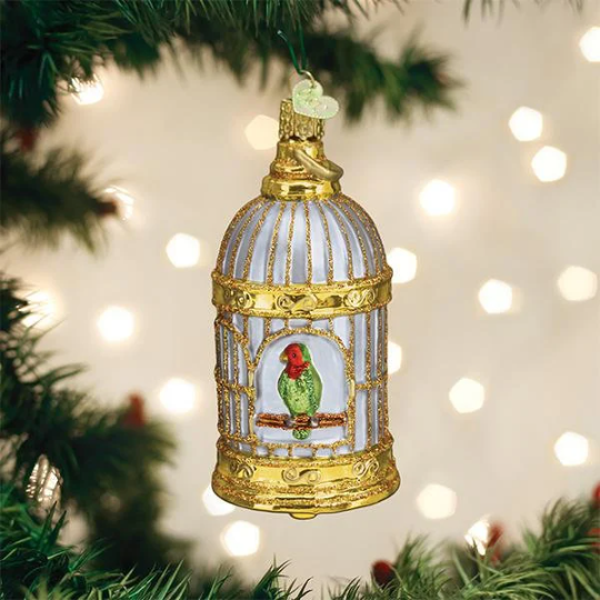 Vintage Bird Cage Old world Christmas Ornament