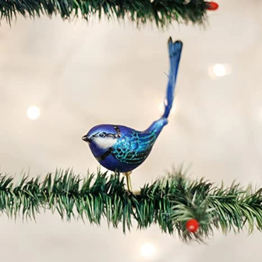 Clip On Fairy Wren Old World Christmas Ornament