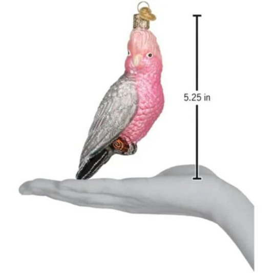Rose Breasted Cockatoo Bird Old World Christmas Ornament