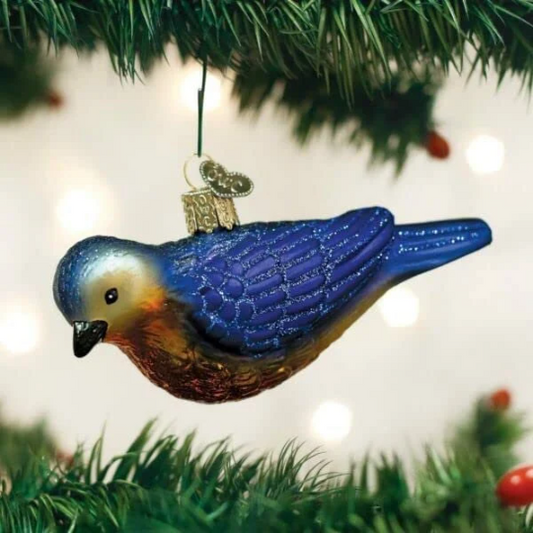 Western Bluebird Old World Christmas Ornament