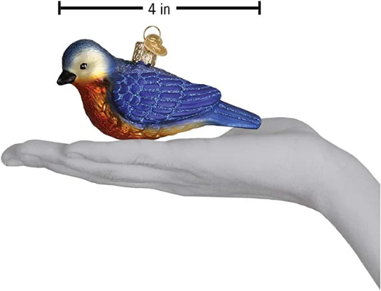 Western Bluebird Old World Christmas Ornament