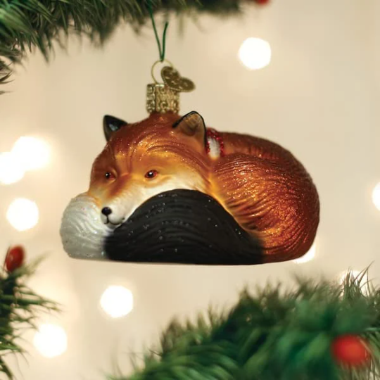 Cozy Fox Old World Christmas Ornament