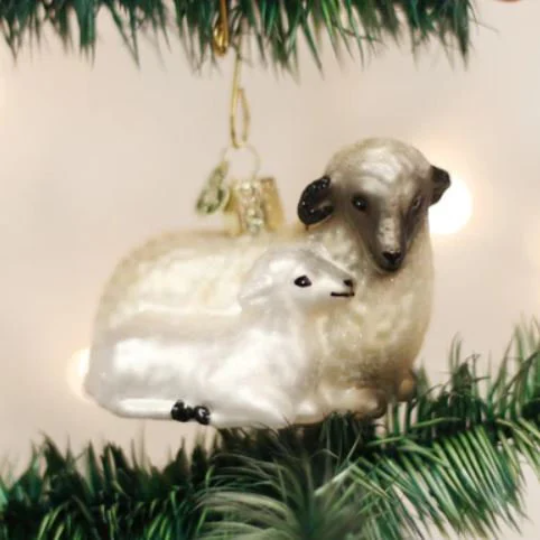 Sheep With Lamb Old World Christmas Ornament