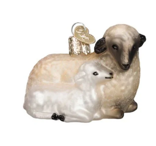 Sheep With Lamb Old World Christmas Ornament