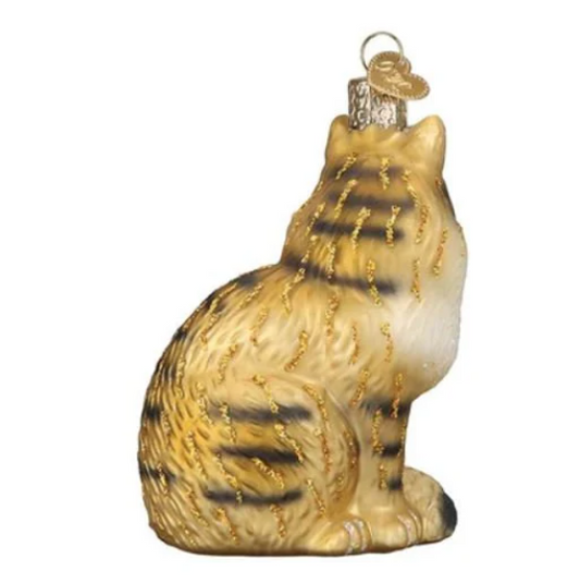 Maine Coon Cat Old World Christmas Ornament