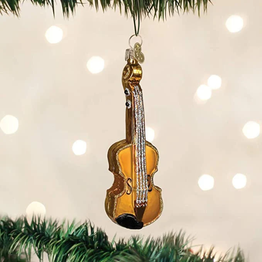 Violin Old World Christmas Ornament