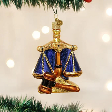 The Scales Of Justice Old World Christmas Ornament