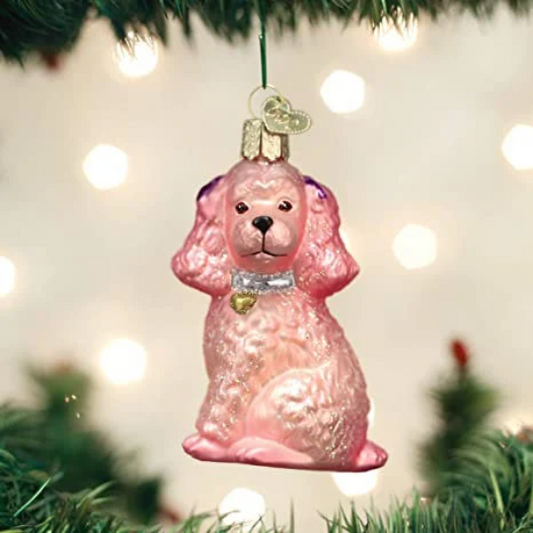 Pink Poodle Old World Christmas Ornaments