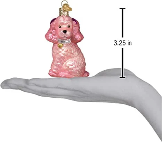 Pink Poodle Old World Christmas Ornaments