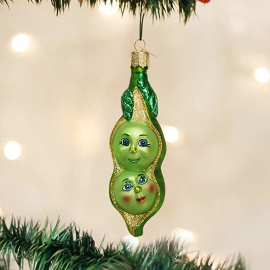 Two Peas In a Pod Old World Christmas Ornament