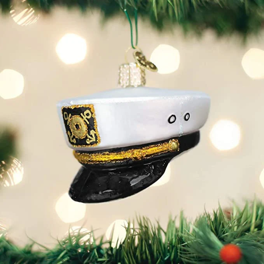 Captains Cap Old World Christmas Ornament