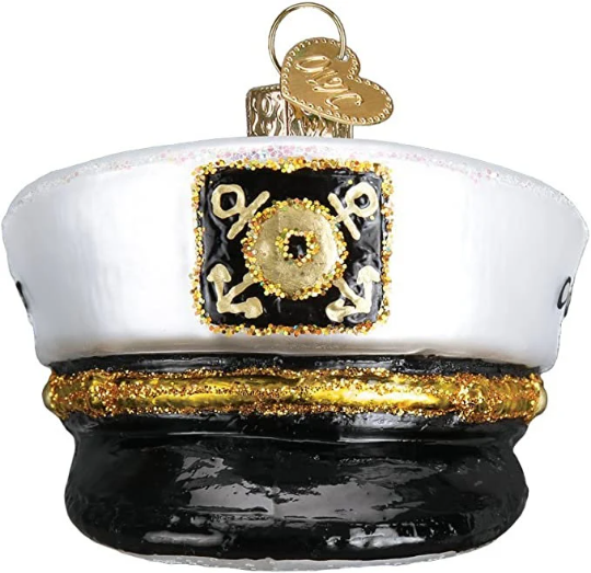 Captains Cap Old World Christmas Ornament