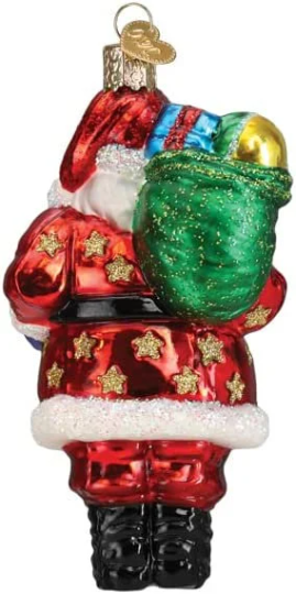 Jolly African American Old World Christmas Ornament