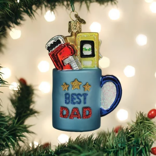 Best Dad Ever Mug Old World Christmas Ornament