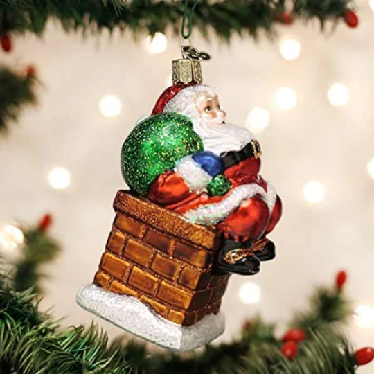 Chimney Stop Santa Old World Christmas Ornament