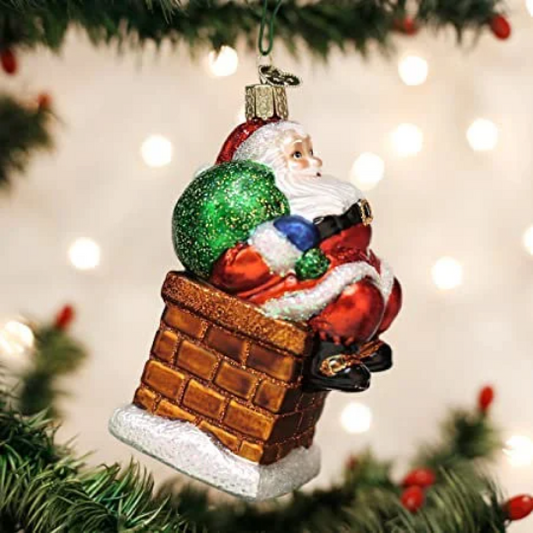 Chimney Stop Santa Old World Christmas Ornament