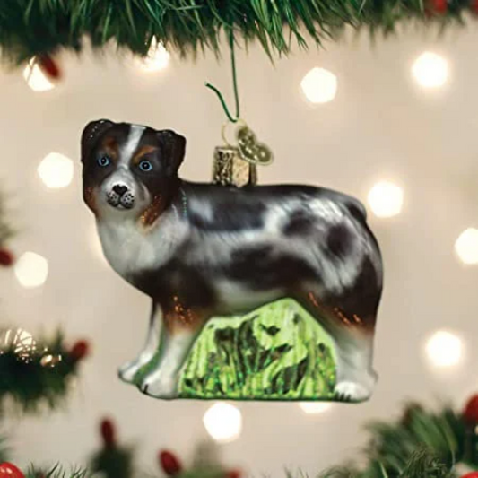 Australian Shepherd Old World Christmas Ornament