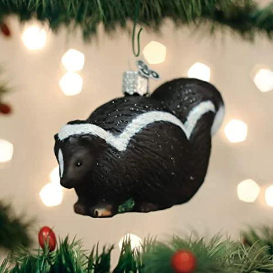Skunk Old World Christmas Ornament