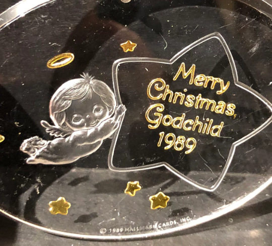 Vintage 1989 Godchild Christmas Ornament