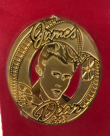 Vintage 1998 James Dean 18k Gold Plated Christmas Ornament