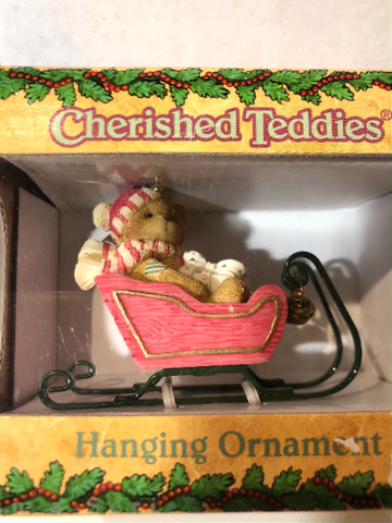 Vintage Cherished Teddies Hanging Christmas Ornament