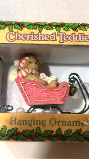 Vintage Cherished Teddies Hanging Christmas Ornament