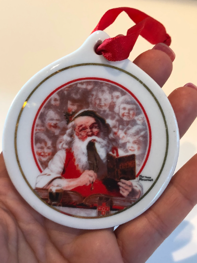 Vintage 1998 Norman Rockwell J.C. Penney's Santa's Children Christmas Ornament