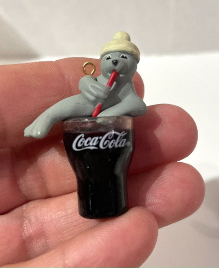 Vintage 1998 Mini Coca Cola Seal Ornaments