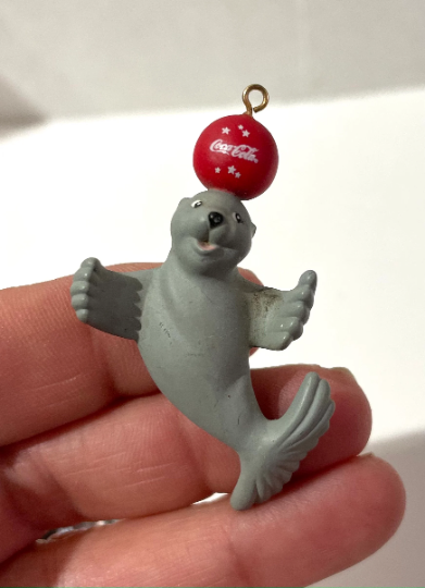 Vintage 1998 Mini Coca Cola Seal Ornaments