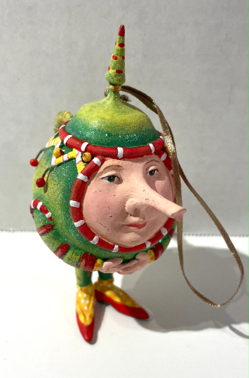 Mackenzie Childs Patience Brewster Krinkles Teapot Christmas Ornament