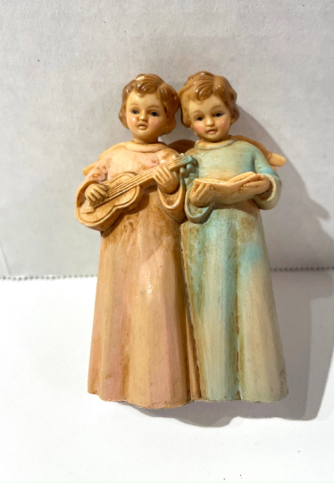 Vintage ARA Plastic Angel Musicians Christmas Figurines