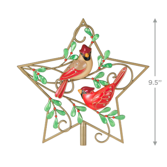 Cardinal Couple Tree Star - Hallmark Keepsake Tree Topper