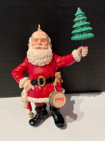 Vintage 1990 Hallmark Santa Christmas Ornament