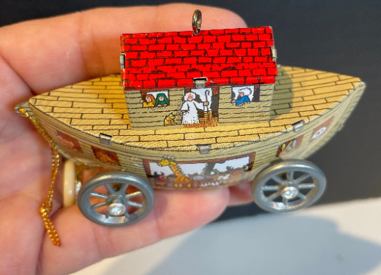 Vintage Hallmark Noah's Ark Tin Christmas Ornament