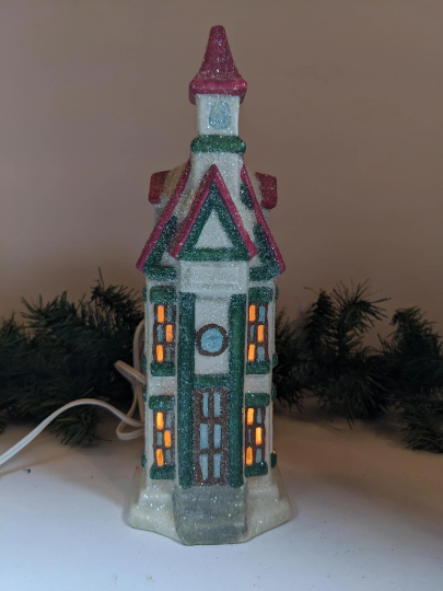 Victorian Christmas Village Lighted House