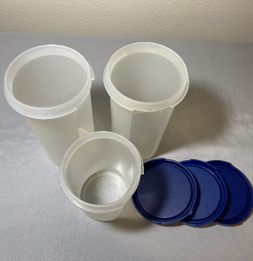 Vintage Tupperware Set of 3 Modular Mates Round Containers