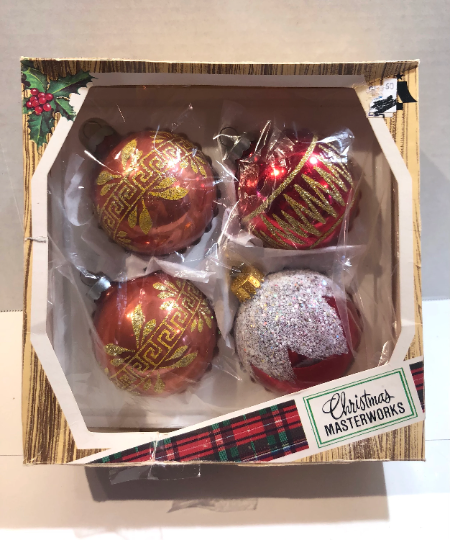 Vintage Rose Gold Christmas Ornaments