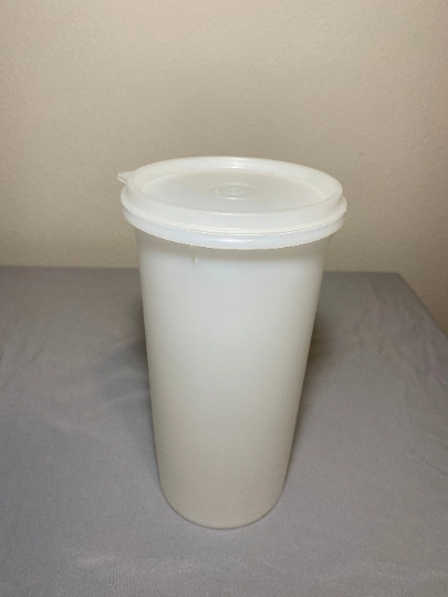 Vintage Tupperware Sheer White Pitcher with Lid