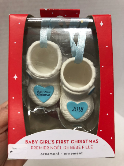 Babys First Christmas Baby Booties American Greetings Christmas Ornament