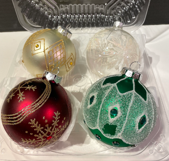 Vintage Large Glass Christmas Ornaments