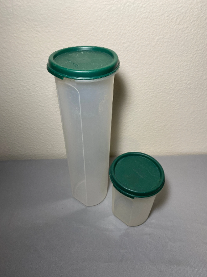 Vintage Modular Mates Round Containers with Green Lids