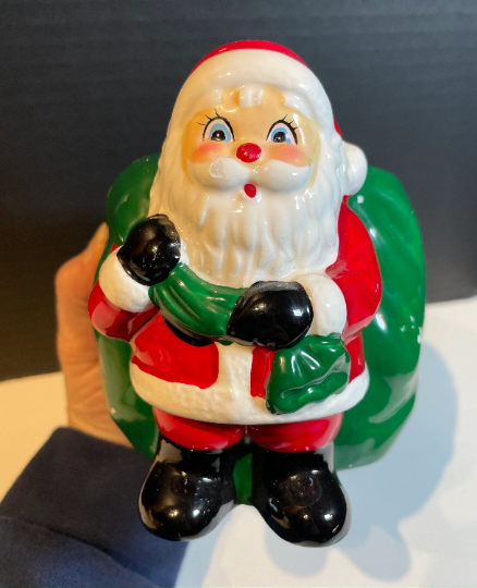 Vintage Ceramic Santa Claus Christmas Planter