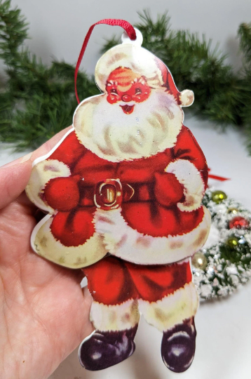 Santa Claus Vintage Inspired Christmas Ornaments