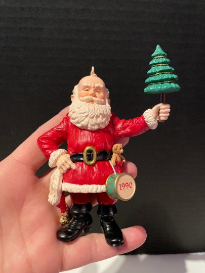 Vintage 1990 Hallmark Santa Christmas Ornament