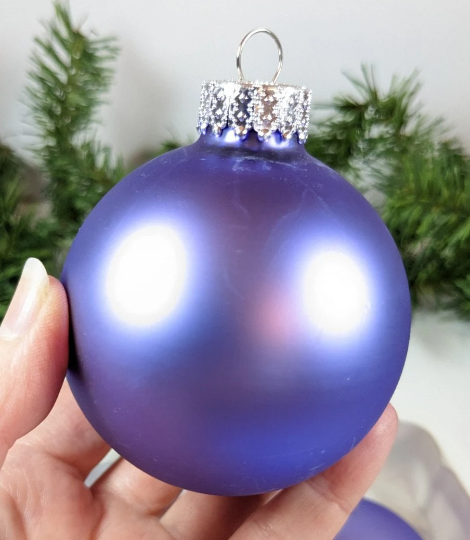 Vintage Purple Christmas Ornaments