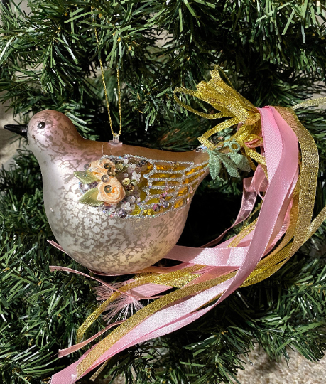 Dove Glass Christmas Ornament