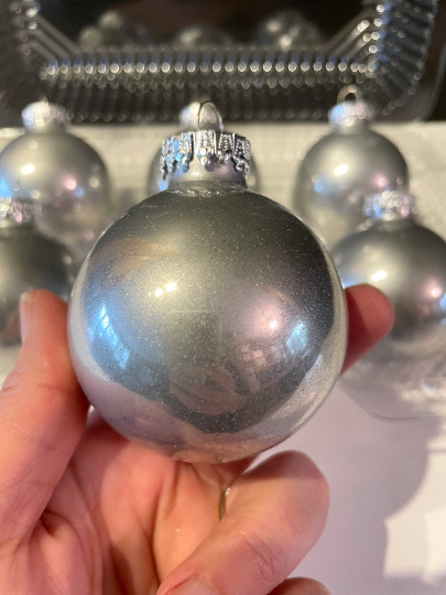 Vintage Silver Christmas Ornaments