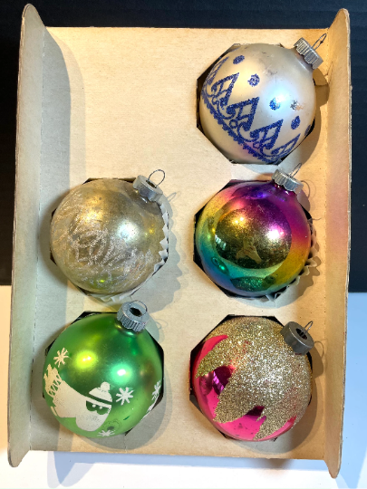 Vintage Shiny Brite Christmas Ornaments