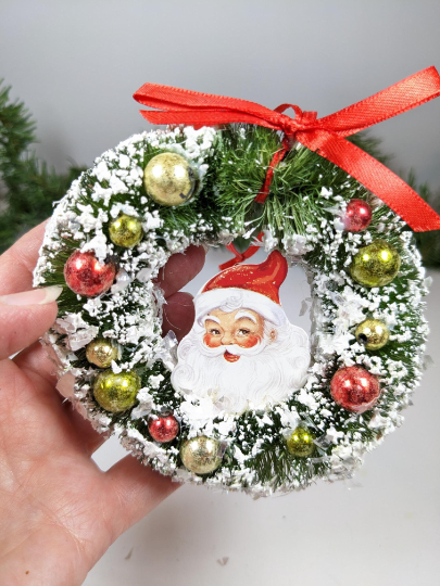 Santa Claus Vintage Inspired Christmas Ornaments